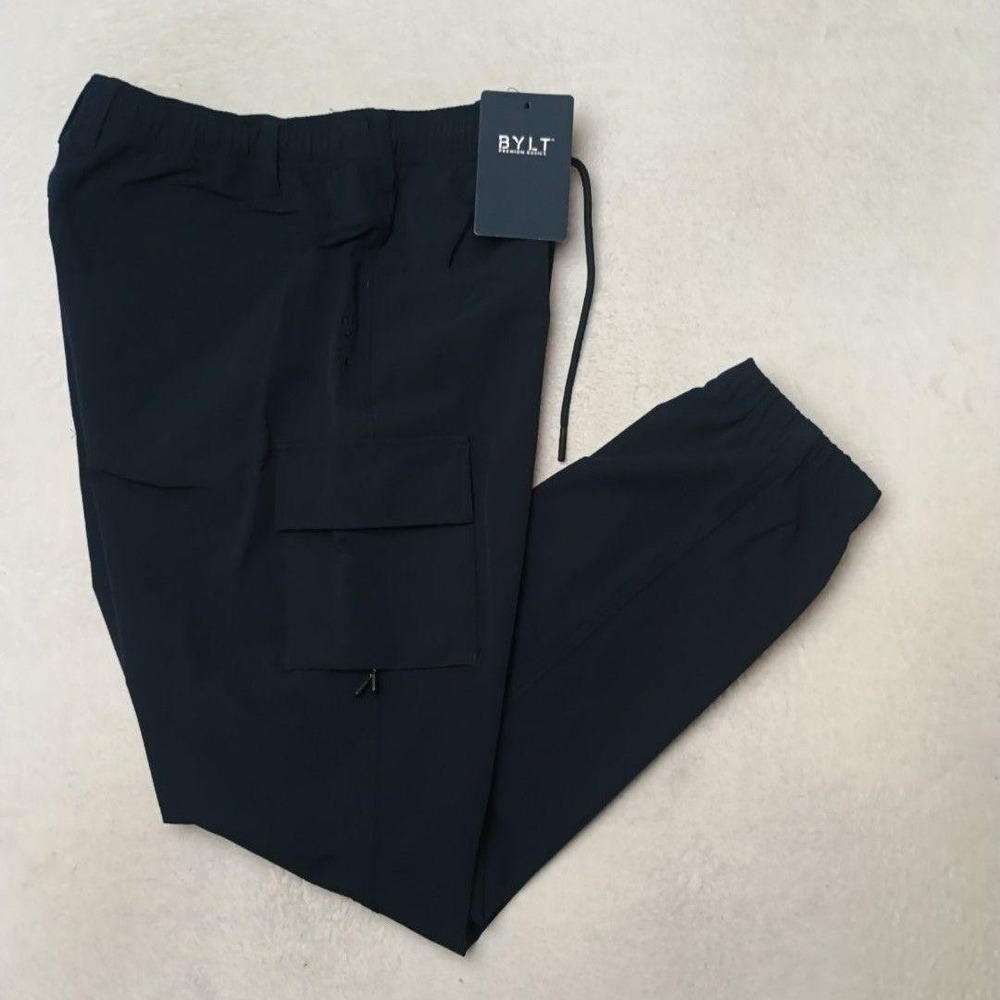 BYLT Pants Mens XL Navy Ripstop Jogger Slim Stretch Workout Running Weekend